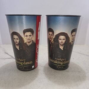 Coca Cola Twilight Breaking Dawn Part 2 Collectible Cups - Red and Black